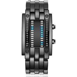 CCYLEZ Binary Blue LED Digital Watch Uomo Donna Cclassic Fashionable Future Technology Orologio Binario