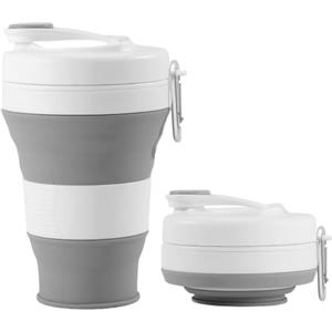 ADALLOR Tazza da Viaggio Pieghevole con Cannuccia e Coperchio, Bottiglia D'Acqua a Prova Di Perdite, Tazza Portatile Travel Coffee Mug, Silicone Tazze da Caffè Senza BPA Riutilizzabili per I Viaggi, 600 ML