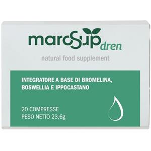 MAROS Srl Marosup Dren - Integratore Alimentare con Ippocastano, Boswellia e Bromelina per Microcircolo e Articolazioni - 20 Compresse