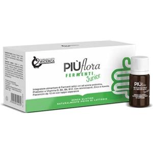 FARMACISTI PER LA RICERCA Più Flora Junior - Integratore Probiotico con Vitamine e Minerali, 10 Flaconcini da 10 ml