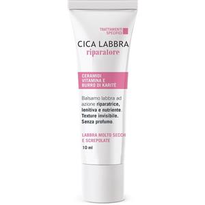 Farmacisti per la Ricerca Cica Labbra Riparatore - Trattamento Nutriente con Ceramidi, Vitamina E, Burro di Karité e Olio di Argan - 10 ml