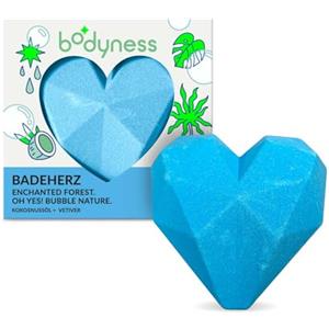 CRAZE BODYNESS Neon Heart Bath Bomb - bomba da bagno a forma di cuore, pallina da bagno per la cura e il relax della pelle con olio di cocco e aroma, 120g