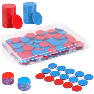 SZSMW 100 Conteggio di Chip di Gioc - Accessori Tombola - Pedine per Tombola - Perfetto per Addizioni, Sottrazioni,Conteggi,Bingo,Ausili per L'Insegnamento In Classe O A Casa,Viene Fornito Con Scatola