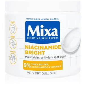 Mixa Crema Corpo Niacinamide Bright 400 ml - Idratante Anti-Macchie con Burro di Karité e Vitamina C