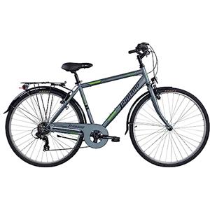 Legnano Portofino, City Bike Uomo, Grigio Matt e Verde, 54