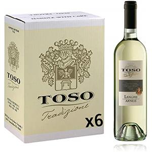 Toso S.p.a Toso Vino Bianco Langhe DOC Arneis, Piemonte, 6 bottiglie, 6 x 750ml