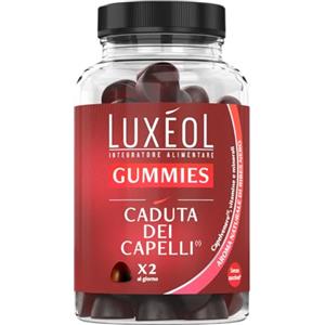 LUXÉOL - Integratore Alimentare Gummies Caduta Dei Capelli - A Base Capelvenere - Gusto Ribes Nero - Prodotto in Francia - Programma di 1 mese - 60 Caramelle Gommose