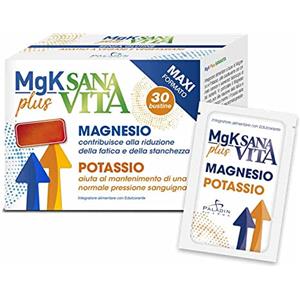 Paladin Pharma Sanavita - Mgk Plus Integratore Magnesio e Potassio, 30 Bustine