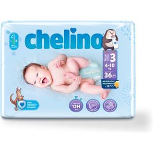 Chelino Pannolino per neonati taglia 3 (4-10 kg), 36 unità (confezione da 1)