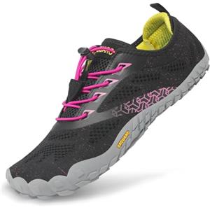 SAGUARO Scarpe Barefoot Minimaliste Uomo Donna Scarpe da Trail Running Trekking Scarpette da Scoglio Nero Bianco 41 EU