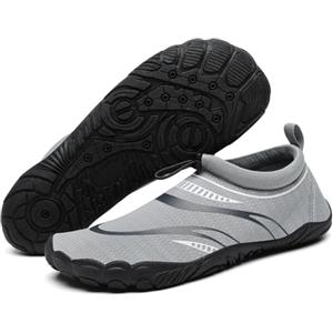 Mishansha Scarpe da Scoglio Uomo Donna Scarpette Mare Scoglio Antiscivolo Scarpe Mare per Spiaggia Piscina Acqua Immersione Grigio,Gr.36