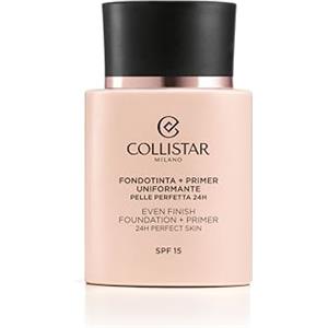 Collistar Fondotinta + Primer Uniformante SPF 15 n. 1 Avorio | 2 in 1 waterproof | Texture cremosa ad azione uniformante | | Per tutti i tipi di pelle | 35 ml