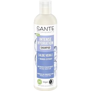 SANTE Naturkosmetik Shampoo idratante intenso, aloe vera + estratto di mango, shampoo vegano, idratante intenso, rinforza i capelli secchi, 250 ml