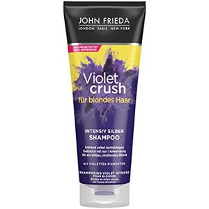 John Frieda Violet Crush - Shampoo intensivo argento - anti-giallo - anche contro le tonalità arancioni - con pigmenti viola, 250 ml