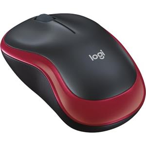 Logitech M185 Mouse Wireless, 2,4 GHz con Mini Ricevitore USB, Durata Batteria di 12 Mesi, Tracciamento Ottico 1000 DPI, Ambidestro, Compatibile con PC, Mac, Laptop - Rosso