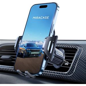 Miracase Porta Cellulare Auto Per Bocchette Di Aerazione [Regolabile E Antiscivolo] Hand Free Supporto Telefono Auto, Porta Telefono Auto Ideale Per Viaggiatori, Autisti, Adatto a Tutti gli Smartphone