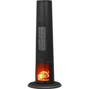 ARDES | AR4P22FP ATMO Termoventilatore Torre Ceramica Con Effetto Fiamma LED Timer 12 Ore e Telecomando Ceppo Ardente Oscillante