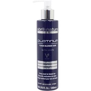 abril et nature - Platinum Maschera Professionale - Per Capelli Biondi, Decolorati, con Meches e/o con Canizie - Neutralizzante Viola - Addio Toni Gialli - Aspetto Platino - 200 ml