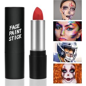 LOPHE Body Paint Stick, Pittura Viso, Face Painting Lavabili Sicuro e Non Tossico, Body Painting Trucchi Truccabimbi per Halloween, Carnevale, Cosplay, festa, Militare(Rosso)