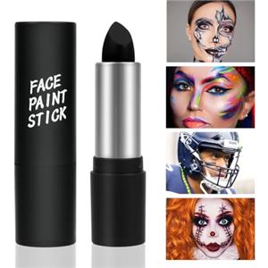 LOPHE Body Paint Stick, Pittura Viso, Face Painting Lavabili Sicuro e Non Tossico, Body Painting Trucchi Truccabimbi per Halloween, Carnevale, Cosplay, festa, Militare(Nero)