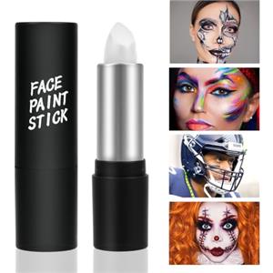 LOPHE Body Paint Stick, Pittura Viso, Face Painting Lavabili Sicuro e Non Tossico, Body Painting Trucchi Truccabimbi per Halloween, Carnevale, Cosplay, festa, Militare(Bianco)