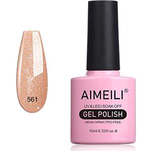 AIMEILI Smalto Semipermanente per Unghie Manicure in Gel UV LED Soak Off - Durabilità & Facile da Usare Nail Art Gel Polish (561) 10ml