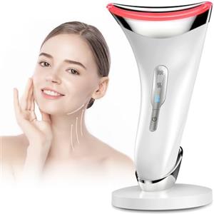 juebao Massaggiatore Viso Lifting Antirughe Elettrico: Face Massager con 3 Modi LED - Dispositivo di Bellezza a 45°C con EMS Microcorrente per Rughe - Gua Sha Elettrico per Massaggio Rassodante Viso e Collo