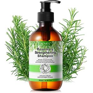 HEXIN Shampoo rinforzante alla menta e rosmarino con biotina,Lo shampoo al rosmarino favorisce la crescita dei capelli,previene la caduta dei capelli,deterge delicatamente e nutre il cuoio capelluto,300 ml