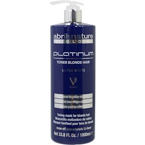 abril et nature - Platinum Maschera Professionale - Per Capelli Biondi, Decolorati, con Meches e/o con Canizie - Neutralizzante Viola - Addio Toni Gialli - Aspetto Platino - 1000 ml