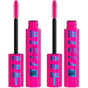 Maybelline New York Mascara Waterproof Ciglia Sensazionali Firework Volume e Apertura dello Sguardo Scovolino con Setole a Spirale Formula in Gel Pro Vitamina B5 Tenuta 24H - Set da 2