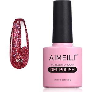 AIMEILI Smalto Semipermanente in Gel UV LED Smalto per Unghie Kit Smalti Semipermanenti Soak off Gel Colori per Manicure - Flash di Esplosione Autunnale e Invernale (642) 10ml