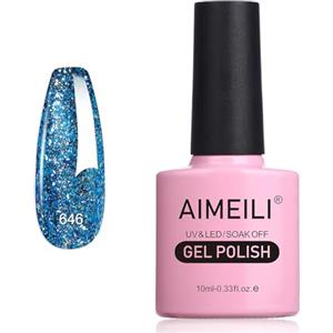 AIMEILI Smalto Semipermanente in Gel UV LED Smalto per Unghie Kit Smalti Semipermanenti Soak off Gel Colori per Manicure - Flash di Esplosione Autunnale e Invernale (646) 10ml