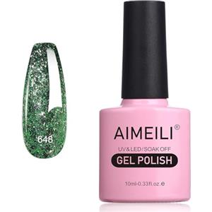 AIMEILI Smalto Semipermanente in Gel UV LED Smalto per Unghie Kit Smalti Semipermanenti Soak off Gel Colori per Manicure - Flash di Esplosione Autunnale e Invernale (648) 10ml