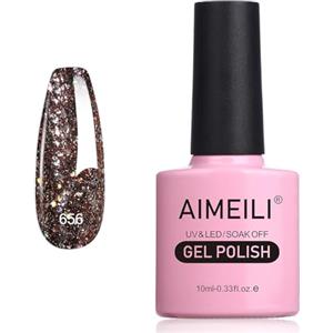 AIMEILI Smalto Semipermanente in Gel UV LED Smalto per Unghie Kit Smalti Semipermanenti Soak off Gel Colori per Manicure - Flash di Esplosione Autunnale e Invernale (656) 10ml