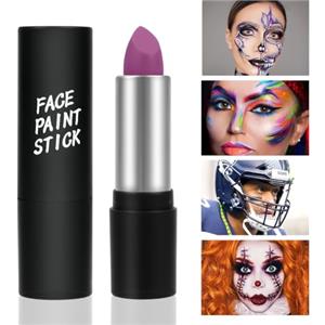 LOPHE Body Paint Stick, Pittura Viso, Face Painting Lavabili Sicuro e Non Tossico, Body Painting Trucchi Truccabimbi per Halloween, Carnevale, Cosplay, festa, Militare(Viola)