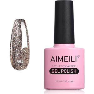 AIMEILI Smalto Semipermanente in Gel UV LED Smalto per Unghie Kit Smalti Semipermanenti Soak off Gel Colori per Manicure - Flash di Esplosione Autunnale e Invernale (654) 10ml