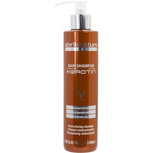 abril et nature - Shampoo Professionale di Parrucchieria Keratin - Ripara e Ristruttura - Per Capelli Naturali Opachi - Azione Ultra-Rapida - Trattamento Rinforzante con Cheratina - 250 ml