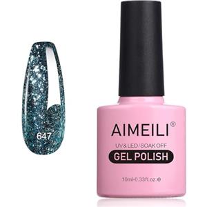 AIMEILI Smalto Semipermanente in Gel UV LED Smalto per Unghie Kit Smalti Semipermanenti Soak off Gel Colori per Manicure - Flash di Esplosione Autunnale e Invernale (647) 10ml