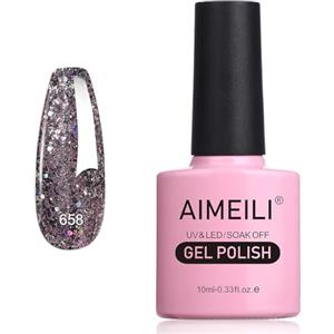 AIMEILI Smalto Semipermanente in Gel UV LED Smalto per Unghie Kit Smalti Semipermanenti Soak off Gel Colori per Manicure - Flash di Esplosione Autunnale e Invernale (658) 10ml