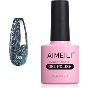 AIMEILI Smalto Semipermanente in Gel UV LED Smalto per Unghie Kit Smalti Semipermanenti Soak off Gel Colori per Manicure - Flash di Esplosione Autunnale e Invernale (659) 10ml