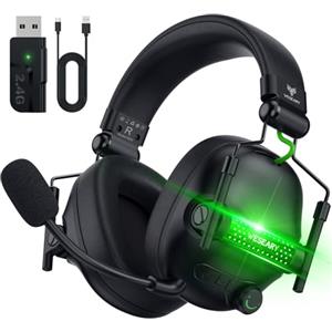 WESEARY WG2 Cuffie Gaming Wireless, 2,4 GHz Cuffie Gaming con Microfono per PS5, PS4, PC, Switch, Mac, Mobile, Cuffie PS5 con Stereo 7.1, Cuffie Bluetooth Over Ear con Luce RGB, Batteria da 50 Ore