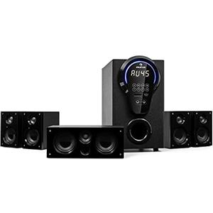 Auna Areal 525 DG - Surround Sound System 5.1, Home Theater 5.1, Potenza: 125 Watt RMS, Subwoofer da 25