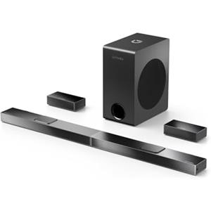 ULTIMEA 5.1.2 Soundbar compatibile con Dolby Atmos, sistema audio surround home theater, subwoofer wireless da 8