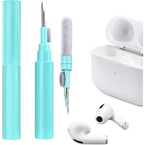 ICARER Clean Kit per AirPods 4 AirPods Pro 2 AirPods Pro AirPods 3, 3 in 1 Kit di Pulizia per Auricolari Multifunzione Strumento Spazzola Morbida Floccaggio Spugna per AirPods iPhone Fotocamera-Verde