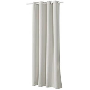 WOLTU Tenda Oscurante Opaca Termica Isolante per Finestre Soggiorno Tenda da Sole con Occhielli in Metallo Inossidabile per Camera da Letto 1 Pannello Crema 135x225cm