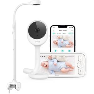 Netvue 1080P Baby Monitor Video e Audio senza WiFi, Migliorato 5000mAh 5