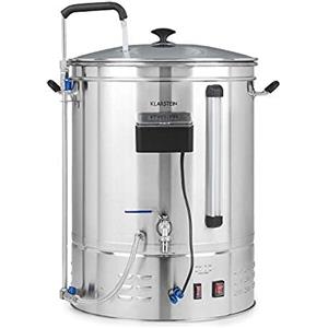 KLARSTEIN Brauheld PRO - Paiolo di Ammostamento per Birra, 100-3300 W, MemoryBrew: 11 Passaggi Programmabili, Timer, 30-100 °C, Anti-Burn-Circulation, Acciaio Inox, Volume: 70 L