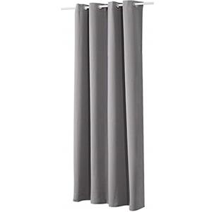 WOLTU Tenda Oscurante Opaca Termica Isolante per Finestre Soggiorno Tenda da Sole con Occhielli in Metallo Inossidabile per Camera da Letto 1 Pannello Grigio Chiaro 168x229cm