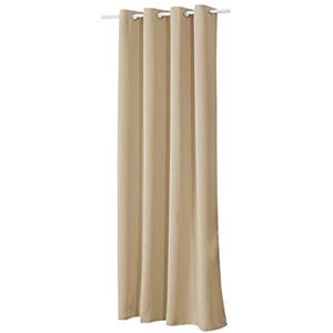 WOLTU Tenda Oscurante Opaca Termica Isolante per Finestre Soggiorno Tenda da Sole con Occhielli in Metallo Inossidabile per Camera da Letto 1 Pannello Champagne 135x245cm