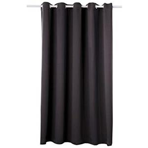 WOLTU Tenda Oscurante Opaca Termica Isolante per Finestre Soggiorno Tenda da Sole con Occhielli in Metallo Inossidabile per Camera da Letto 1 Pannello Antracite 135x175cm